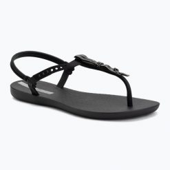 Sandały damskie Ipanema Class Charmi. Czarne sandały Ipanema, bez wzorów, z materiału, klasyczne, bez obcasa, bez zapięcia. Za 119.99 zł.