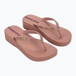 Japonki damskie Ipanema Mesh X Plat. Czerwone klapki Ipanema, bez wzorów, z meshu, bez obcasa. Za 79.99 zł.