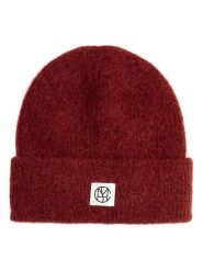 MOSS COPENHAGEN Czapka "Hope" w kolorze czerwonym rozmiar: onesize. Czerwone czapki Moss Copenhagen, bez wzorów, z materiału. Za 86.99 zł.