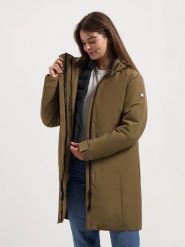 TRAVELIN' Kurtka przeciwdeszczowa 3w1 w kolorze czarno-oliwkowym rozmiar: M. Brązowe kurtki sportowe Travelin', m, bez wzorów, bez kaptura, outdoorowe. Za 378.63 zł.