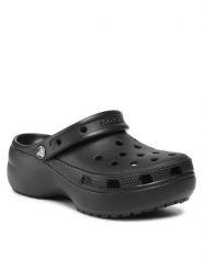 Crocs Klapki Classic Platform Clog 206750 Czarny. Czarne klapki Crocs, bez wzorów, z tworzywa sztucznego, bez obcasa. Za 229.99 zł.