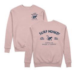 Bluza Save the Ocean – Okrągły dekolt / Dorosły (Różowy). Czerwone bluzy SURF MONKEY, l, bez wzorów, z bawełny, bez kaptura. Za 309.95 zł.
