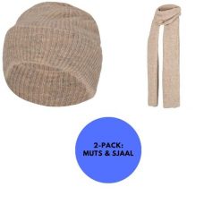 Komplet Damski czapka i szalik. Brązowe czapki HEAT KEEPER, na zimę, bez wzorów, prążkowane, sportowe. W wyprzedaży za 186.35 zł.