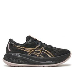 Buty do biegania Asics. Czarne obuwie sportowe Asics, bez zapięcia, do biegania. Za 599.99 zł.