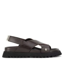 Sandały G-Star Raw. Brązowe sandały G-Star Raw, bez wzorów, retro, bez obcasa, na płaskiej podeszwie, bez zapięcia. Za 379.99 zł.
