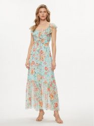 Guess Sukienka codzienna Elide W4GK37 WE550 Kolorowy Regular Fit. Sukienki Guess, na co dzień, xs, z aplikacjami, z wiskozy, bez kołnierzyka, bez ramiączek, proste. Za 539.99 zł.