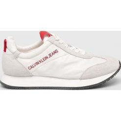 Calvin Klein Jeans - Buty. Białe obuwie sportowe Calvin Klein Jeans, z jeansu, bez zapięcia. W wyprzedaży za 359.90 zł.