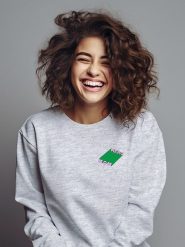 WOOOP Bluza "Hero Mom" w kolorze jasnoszarym rozmiar: M. Szare bluzy Wooop, m, bez wzorów, z bawełny, bez kaptura. Za 109.52 zł.
