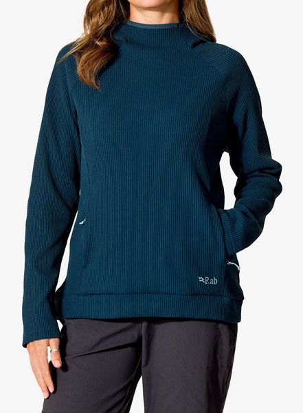Bluza z kapturem damska Rab Hepton Pullover Hoody. Niebieskie bluzy RAB, m, bez wzorów, z materiału, z kapturem. Za 472.99 zł.