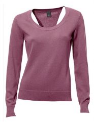 Heine Sweter w kolorze fioletowym rozmiar: 38. Różowe swetry Heine, bez wzorów, z bawełny, bez ramiączek. Za 78.99 zł.