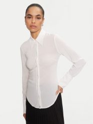 PINKO Koszula 100612 A1NI Biały Regular Fit. Białe koszule Pinko, bez wzorów, z wiskozy, bez kołnierzyka, bez ramiączek. Za 289.99 zł.