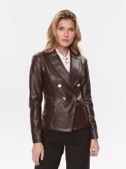 Liu Jo Marynarka CF3012 E0624 Brązowy Regular Fit. Brązowe marynarki i żakiety Liu Jo, bez wzorów, ze skóry. Za 579.99 zł.