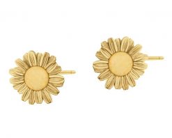 Kolczyki srebrne z bursztynem - kwiaty. Szare kolczyki Apart, z bursztynem, pozłacane. Za 219.00 zł.