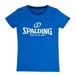 Koszulka damska Spalding Essential Logo. Niebieskie bluzki SPALDING, bez wzorów, sportowe, bez kołnierzyka, bez ramiączek. W wyprzedaży za 102.00 zł.