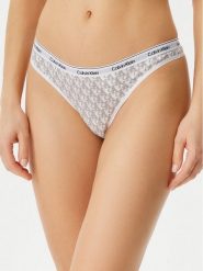 Calvin Klein Underwear Stringi 000QD5043E Écru. Stringi Calvin Klein Underwear, bez wzorów, z bawełny. Za 49.99 zł.