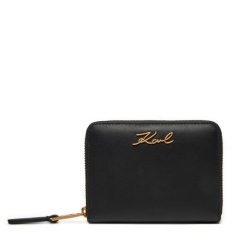 Duży Portfel Damski KARL LAGERFELD. Czarne portfele KARL LAGERFELD, bez wzorów. Za 369.99 zł.