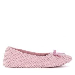 Kapcie Home & Relax. Czerwone obuwie domowe Home & Relax, bez wzorów, bez zapięcia. Za 49.99 zł.