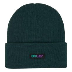 Czapka zimowa damska Oakley B1B Gradient Patch Beanie. Zielone czapki Oakley, bez wzorów. Za 73.99 zł.