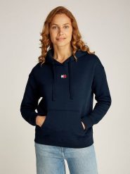 TOMMY JEANS Bluza w kolorze granatowym rozmiar: XL. Niebieskie bluzy Tommy Jeans, xl, bez wzorów, z bawełny, z kapturem. Za 228.38 zł.