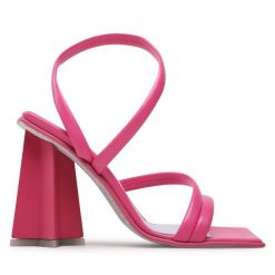 Sandały Chiara Ferragni. Czerwone sandały Chiara Ferragni, bez wzorów, bez obcasa, na słupku, bez zapięcia. Za 929.99 zł.