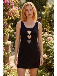 SOULSHAE Sukienka w kolorze czarnym rozmiar: L/XL. Czarne sukienki SOULSHAE, l, bez wzorów, z wiskozy, bez kołnierzyka, bez ramiączek, mini. Za 109.95 zł.