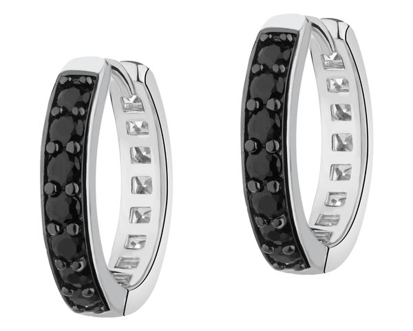 Kolczyki srebrne z cyrkoniami - koła. Szare kolczyki Apart, z cyrkonią, srebrne. Za 349.00 zł.