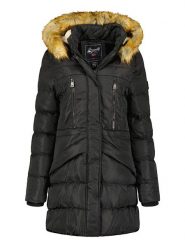 Geographical Norway Płaszcz zimowy "Boxe" w kolorze czarnym rozmiar: M. Czarne płaszcze Geographical Norway, na zimę, m, bez wzorów, z puchu, bez kaptura. Za 237.73 zł.