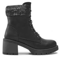 Trzewiki Clara Barson. Czarne botki Clara Barson, bez wzorów, bez obcasa, na słupku, bez zapięcia. Za 179.99 zł.