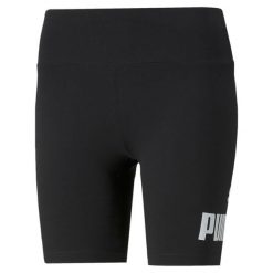 Damskie krótkie legginsy Essentials Logo PUMA Black. Czarne legginsy Puma, m, bez wzorów, z gumy, krótkie. Za 135.73 zł.