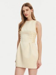 Elisabetta Franchi Sukienka koktajlowa AB-772-51E2-DC7 Żółty Slim Fit. Żółte sukienki Elisabetta Franchi, bez wzorów, z syntetyku, wizytowe, bez kołnierzyka, bez ramiączek. Za 1,199.00 zł.