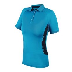 Damska koszulka polo Horka Lucky clover. Niebieskie koszulki polo Horka, m, bez wzorów, z elastanu, bez kołnierzyka, bez ramiączek. Za 115.50 zł.