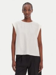 BOSS Bluzka C_Irnette 50543548 Écru Regular Fit. Bluzki Boss, bez wzorów, z wiskozy, bez kołnierzyka, bez ramiączek. Za 429.99 zł.