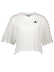 Puma Koszulka "C- PMA Classics" w kolorze białym rozmiar: M. Białe bluzki Puma, m, bez wzorów, z bawełny, bez kołnierzyka, bez ramiączek. Za 82.64 zł.