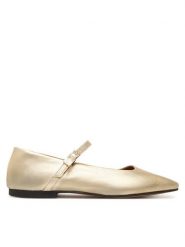 Tommy Hilfiger Baleriny Hilfiger Gold Ballerinas FW0FW09320 Złoty. Żółte baleriny TOMMY HILFIGER, bez wzorów, ze skóry, bez obcasa. Za 569.99 zł.
