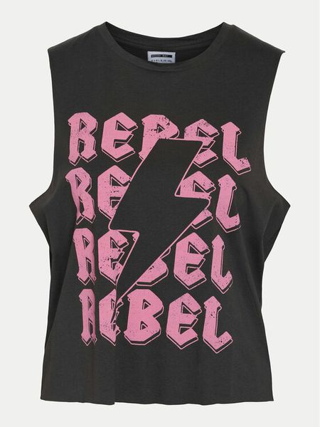 Noisy May Top Rebel 27034002 Szary Oversize. Szare topy Noisy may, m, bez wzorów, z bawełny, bez kołnierzyka, bez ramiączek. Za 39.99 zł.