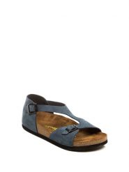 Comfortfusse Skórzane sandały w kolorze granatowym rozmiar: 38. Niebieskie sandały Comfortfüße, bez wzorów, z nubiku, klasyczne, z otwartym noskiem, bez obcasa, bez zapięcia. Za 192.45 zł.