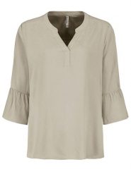 Sublevel Bluzka w kolorze szarobrązowym rozmiar: M. Brązowe bluzki Sublevel, m, bez wzorów, z wiskozy, bez kołnierzyka, bez ramiączek. Za 53.17 zł.