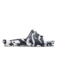 Crocs Klapki "Classic Marbled" w kolorze biało-czarnym rozmiar: 42/43. Białe klapki Crocs, bez wzorów, z otwartym noskiem, bez obcasa. Za 123.82 zł.