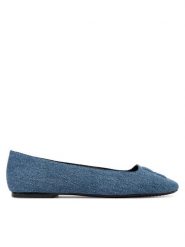 DKNY Baleriny Darianne K3528914 Niebieski. Niebieskie baleriny DKNY, bez wzorów, z materiału, bez obcasa. Za 579.99 zł.