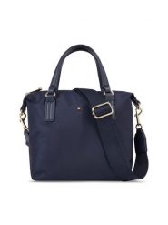 Tommy Hilfiger Torebka Poppy Th Small Tote AW0AW15640 Granatowy. Niebieskie torebki klasyczne TOMMY HILFIGER, bez wzorów, z materiału, bez dodatków. Za 299.99 zł.