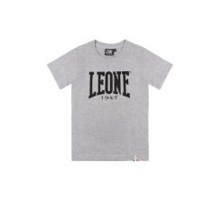 Leone 1947 Basic Kurzarm-T-Shirt z dużym logo dla Kinder. Czarne t-shirty LEONE 1947 APPAREL, bez wzorów, z bawełny, bez kołnierzyka, bez ramiączek. W wyprzedaży za 48.42 zł.