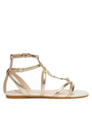 Liu Jo Sandały Sandy 09 SA6123 EX029 Złoty. Żółte sandały Liu Jo, bez wzorów, ze skóry, bez obcasa, na płaskiej podeszwie, bez zapięcia. Za 559.99 zł.