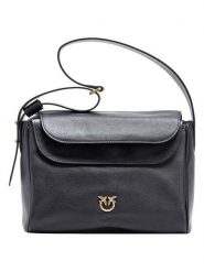 Pinko Skórzana torebka w kolorze czarnym - 30 x 25 x 15 cm rozmiar: onesize. Czarne torby na ramię Pinko, bez wzorów, z materiału, na ramię, bez dodatków. Za 1,320.91 zł.