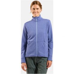 Bluza bez kaptura rozpinana Odlo Mid layer full zip GRID FLEECE. Fioletowe bluzy sportowe Odlo, bez wzorów, bez kaptura. Za 449.99 zł.