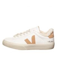 Veja Skórzane sneakersy "Campo" w kolorze biało-beżowym rozmiar: 39. Białe trampki Veja, bez wzorów, z materiału, bez zapięcia. Za 506.32 zł.