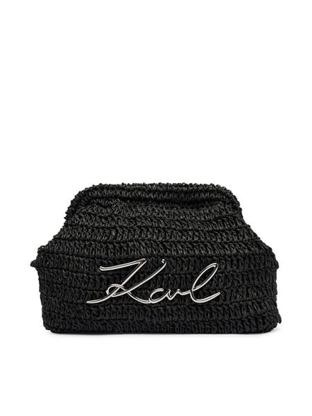 KARL LAGERFELD Torebka B1W46083 Czarny. Czarne kopertówki KARL LAGERFELD, bez wzorów, bez dodatków. Za 549.99 zł.