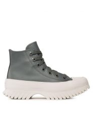 Converse Trzewiki Chuck Taylor All Star Lugged 2.0 Hi A02878C Szary. Szare botki Converse, bez wzorów, ze skóry, bez obcasa, na płaskiej podeszwie, bez zapięcia. Za 399.99 zł.
