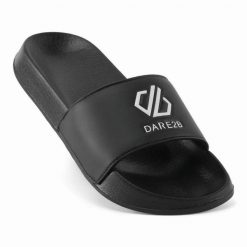Klapki na basen dla kobiet Dare2B DWF362. Czarne klapki Dare 2b, bez wzorów, bez obcasa. W wyprzedaży za 39.99 zł.