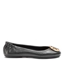 Baleriny Tory Burch. Czarne baleriny Tory Burch, bez wzorów, bez obcasa. Za 919.99 zł.