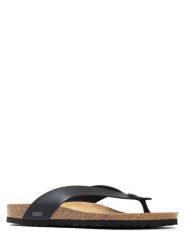 Sunbay Japonki "Goya" w kolorze czarnym rozmiar: 40. Czarne klapki Sunbay, bez wzorów, z otwartym noskiem, bez obcasa. Za 149.95 zł.